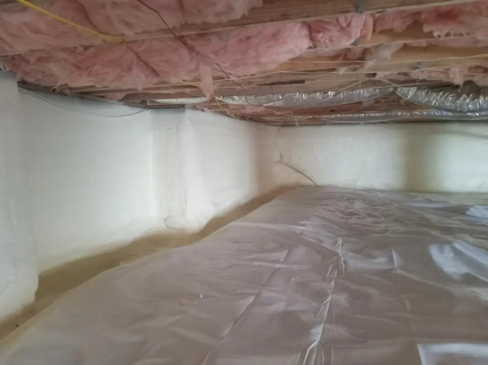 Crawl space encapsulation with closed-cell spray foam for Metal Roof Coating in Findlay